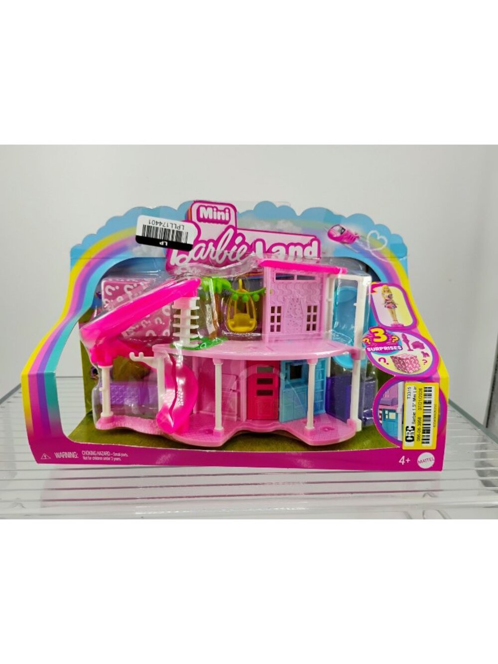 Mini Barbie Land Playset With Slide & 3 Surprise Accessories 4+